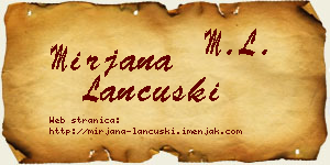 Mirjana Lančuški vizit kartica